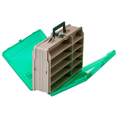 Plano Double-Sided 19-Compartment Satchel - Sandstone &amp; Green