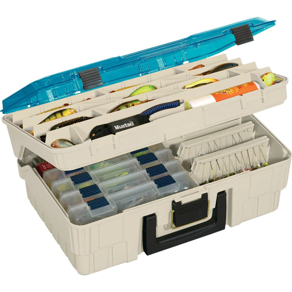Plano Two-Tier Magnum Satchel XL - Beige/Blue 135010