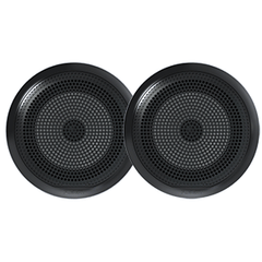 Fusion EL-F651B EL Series Full Range Shallow Mount Marine Black Speakers - 6.5" w/ LED Lights 010-02080-10