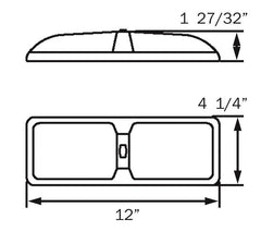 Optronics RVIL22S RV Interior Light - White, 12" x 4-1/4"