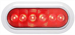 Optronics STL73RK Red Stop/Turn/Tail Light With Chrome Flange Cover