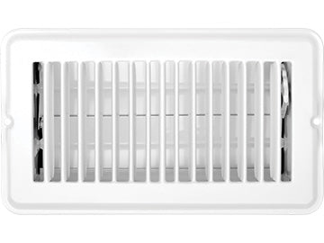 RV Designer H873 Metal Dampered Vent Register - 4" x 8", White