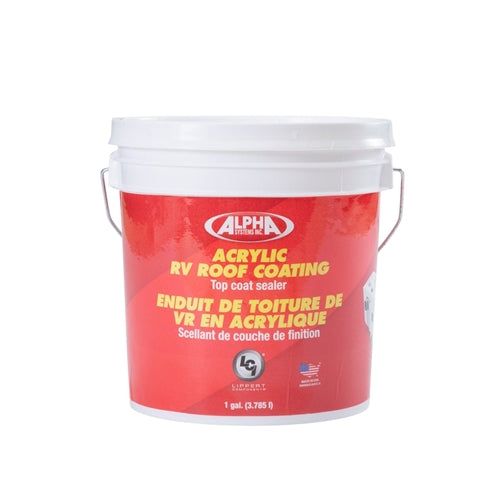 Alpha Systems 862401 Acrylic RV Roof Coating Top Coat Sealer - Gallon, White