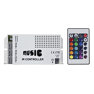 HEISE Sound Activated RGB Controller w/IR Remote HE-RGBSAC-1