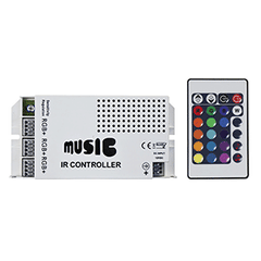 HEISE Sound Activated RGB Controller w/IR Remote HE-RGBSAC-1