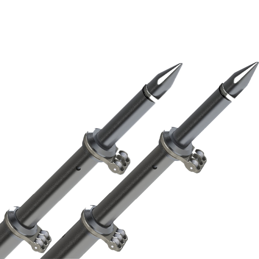TACO 18&#39; Deluxe Outrigger Poles w/Rollers - Silver/Black