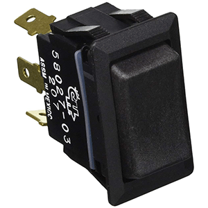 Cole Hersee Sealed Rocker Switch Non-Illuminated SPDT On-Off-On 3 Blade 58027-03-BP