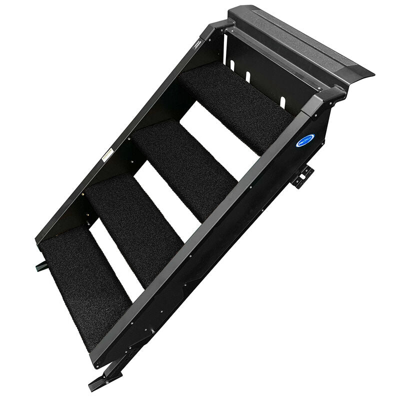 Prest-O-Fit 2-0536 Trailhead RV Step Rug for MORryde StepAbove - 4-Step, 23.5" W x 8" or 10.5" D, Obsidian Black