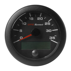 Veratron 3-3/8" (85mm) OceanLink&reg; GPS Speedometer - Black Dial &amp; Bezel (0-35 K/MPH/KMH)