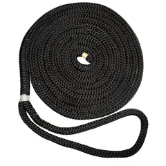 New England Ropes 1/2" Double Braid Dock Line - Black - 25&#39;