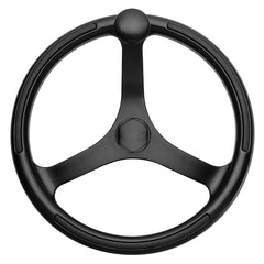 Schmitt &amp; Ongaro Primus Wheel 13.5" Black 3/4" Tapered Shaft w/Knob Finger Grips - Black Powder Coat