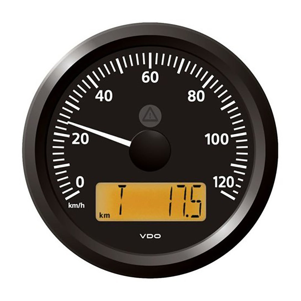 Veratron 3-3/8" (85 mm) ViewLine Speedometer - 0 to 120 KMH - 12/24V - Black Dial &amp; Triangular Bezel