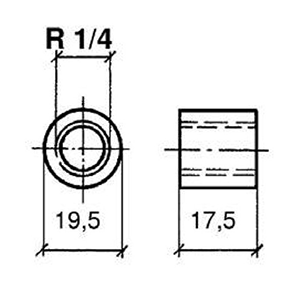 Veratron Pyrometer Sensor Threaded Bushing f/Welding to Manifold f/Thermocoupler Element N03-320-266