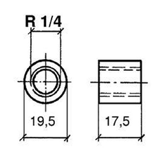 Veratron Pyrometer Sensor Threaded Bushing f/Welding to Manifold f/Thermocoupler Element N03-320-266