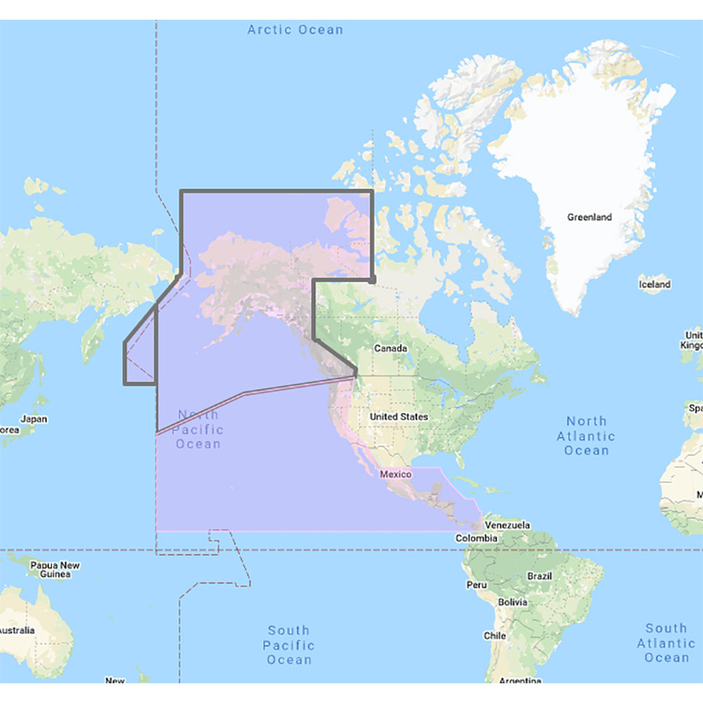 Furuno US &amp; Canada Pacific Coast, Hawaii, Alaska, Mexico to Panama - C-MAP Mega Wide Chart
