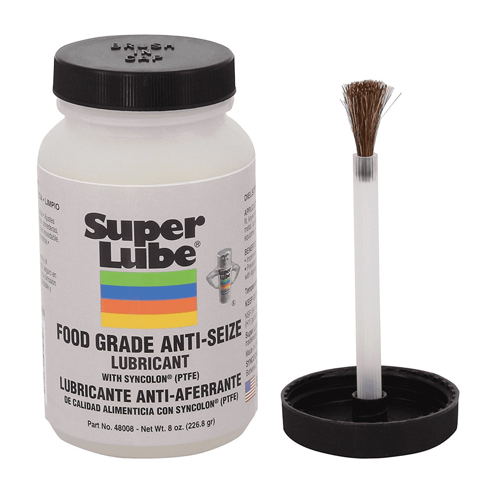 Super Lube Food Grade Anti-Seize w/Syncolon&reg; (PTFE) - 8oz Brush Bottle