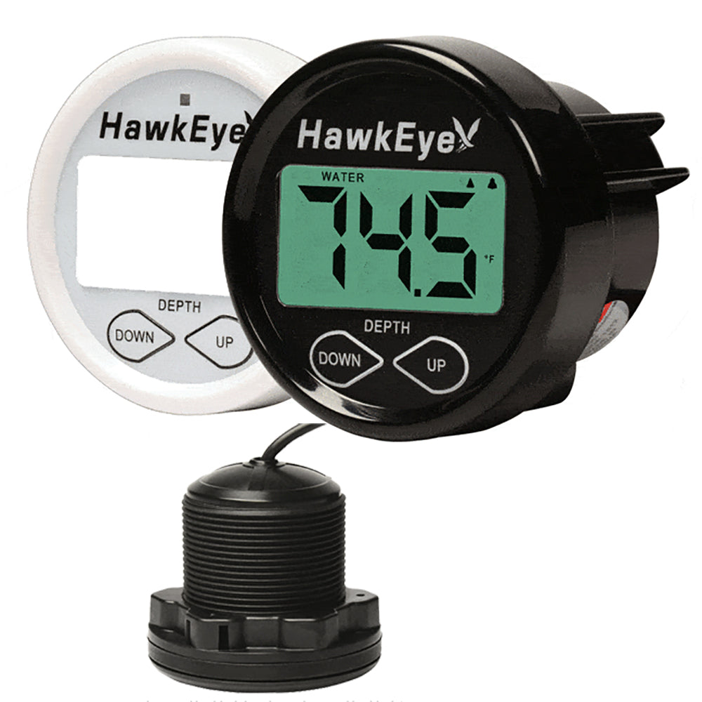 Hawkeye DepthTrax In-Dash Digital Depth &amp; Temp Gauge - Thru-Hull