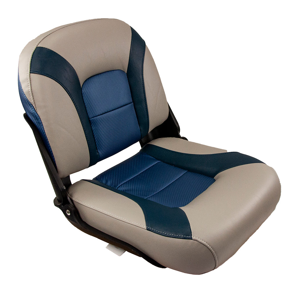 Springfield Skipper Premium LB Folding Seat - Blue/Grey