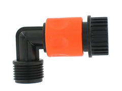 Valterra A01-0137VP Hose Quick Connect with 90Â° Hose Saver - Plastic