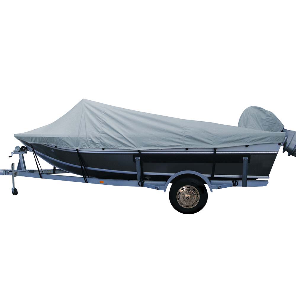 Poly-Flex II Styled-to-Fit Boat Cover f/17.5&#39; Aluminum Boats w/High Forward Mounted Windshield - Grey
