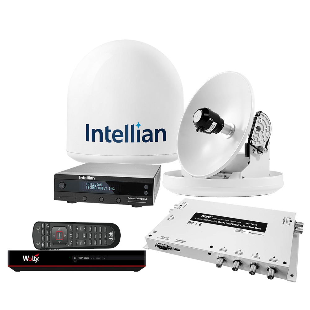 Intellian i2 US System w/DISH/Bell MIM-2 (w/3M RG6 Cable) 15M RG6 Cable &amp; DISH HD Wally Receiver