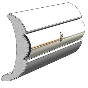 TACO Rigid Vinyl Flex-Core Rub Rail 2" x 7/8" - Frosty White 60' V21-9906WHC60D-1