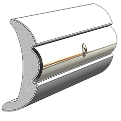 TACO Rigid Vinyl Flex-Core Rub Rail 2" x 7/8" - Frosty White 60' V21-9906WHC60D-1