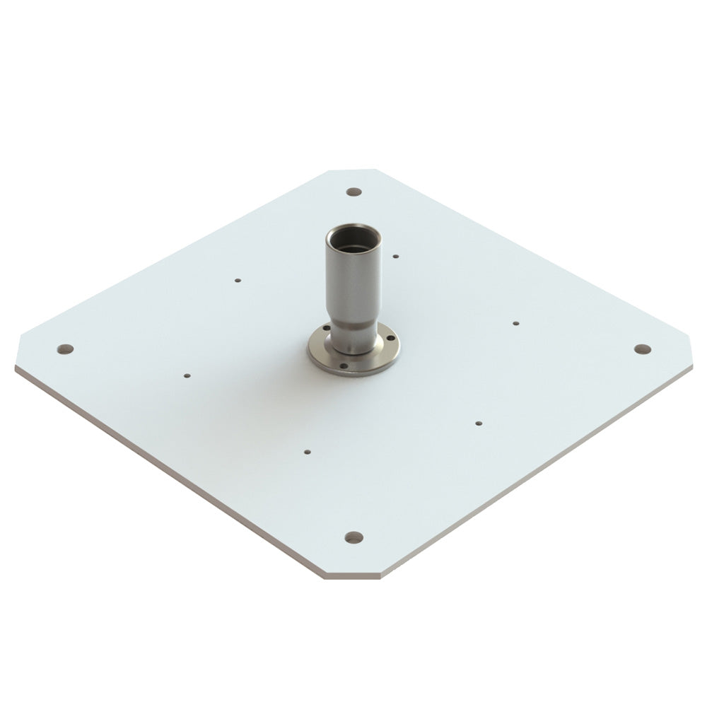 Seaview Starlink Adapter Plate f/24" KVH Domes w/Starlink Stainless Steel 1"-14 Threaded Adapter &amp; Stainless Steel Fixed Base