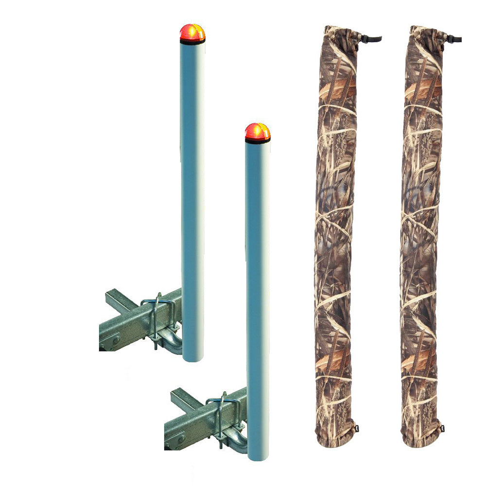 C.E. Smith 60" Post Guide-On w/L.E.D. Posts &amp; FREE Camo Wet Lands Post Guide-On Pads