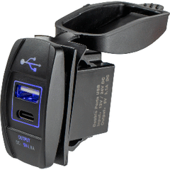 Sea-Dog 426521-1 Rocker Dual USB C/USB A