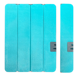 Toadfish Stowaway Folding Cutting Board w/Built-In Knife Sharpener - Teal 1054