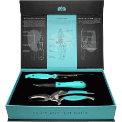 Toadfish Coastal Kitchen Collection - Oyster Knife, Shrimp Cleaner & Crab Cutter 1011