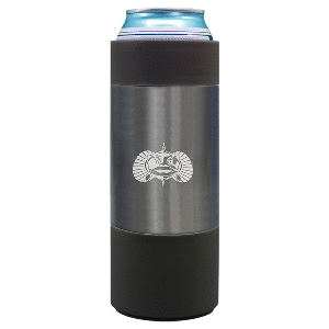 Toadfish Non-Tipping Slim Can Cooler + Adapter - 12oz - Graphite 1071