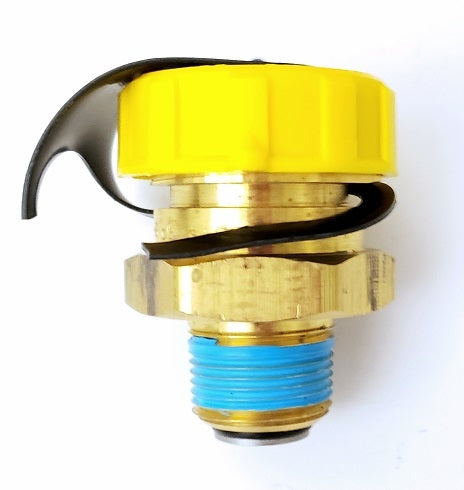 Marshall Excelsior ME601-6 Double Check Fill Valve with Cap and Lanyard - 1.75" M. Acme x 0.75" MNPT
