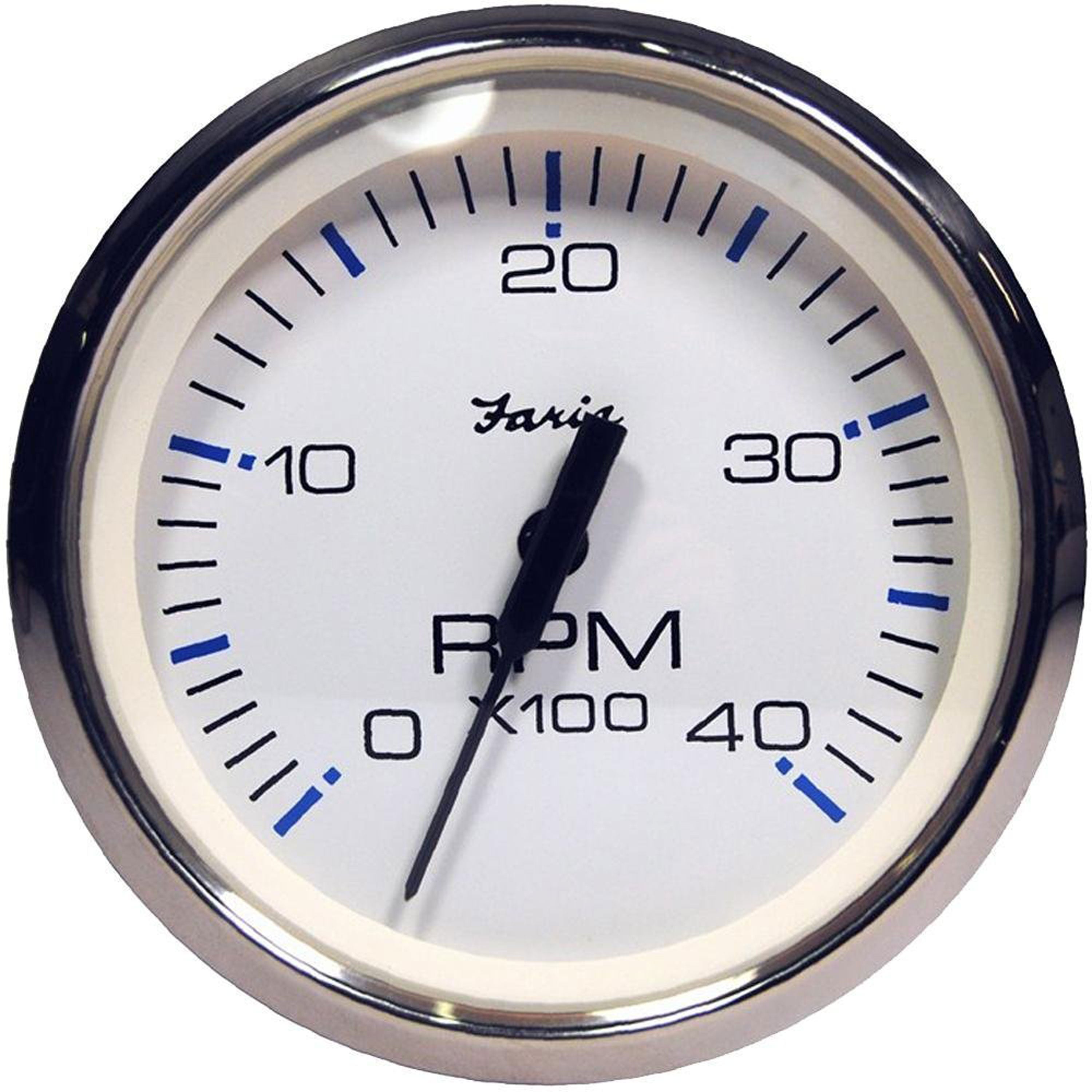 Faria 33818 Chesapeake Tachometer Gauge Diesel - White SS, 4"