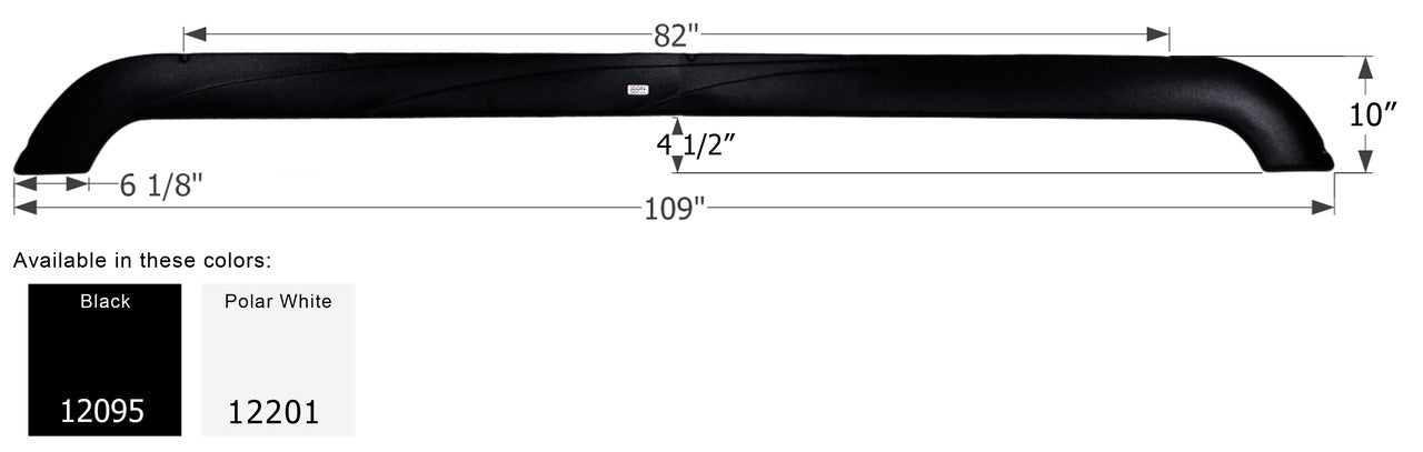 Icon 12201 Triple Axle Fender Skirt FS2095 for Eclipse Attitude - Polar White