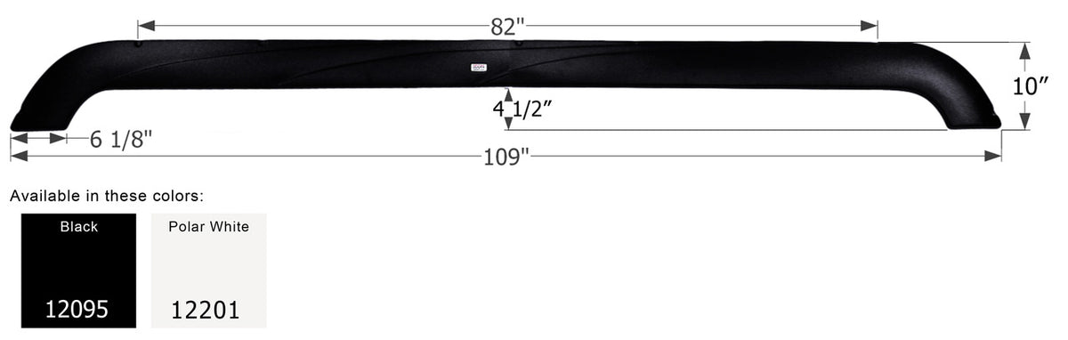Icon 12201 Triple Axle Fender Skirt FS2095 for Eclipse Attitude - Polar White