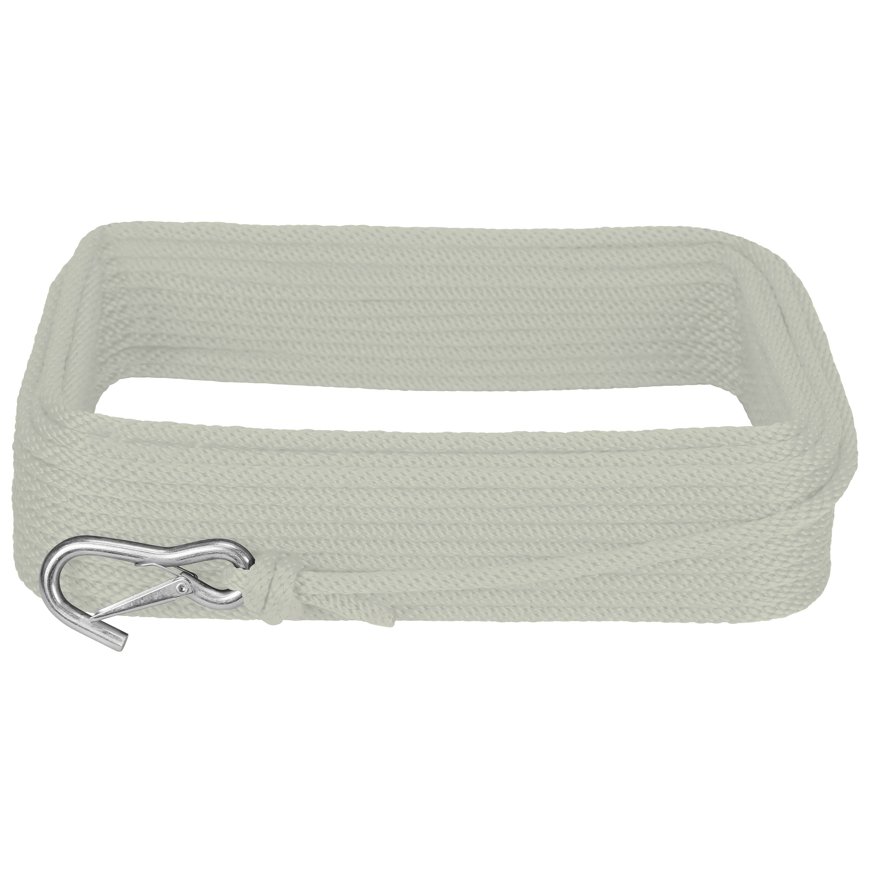 Extreme Max 3006.3428 BoatTector Solid Braid MFP Anchor Line with Snap Hook - 1/2" x 100', White