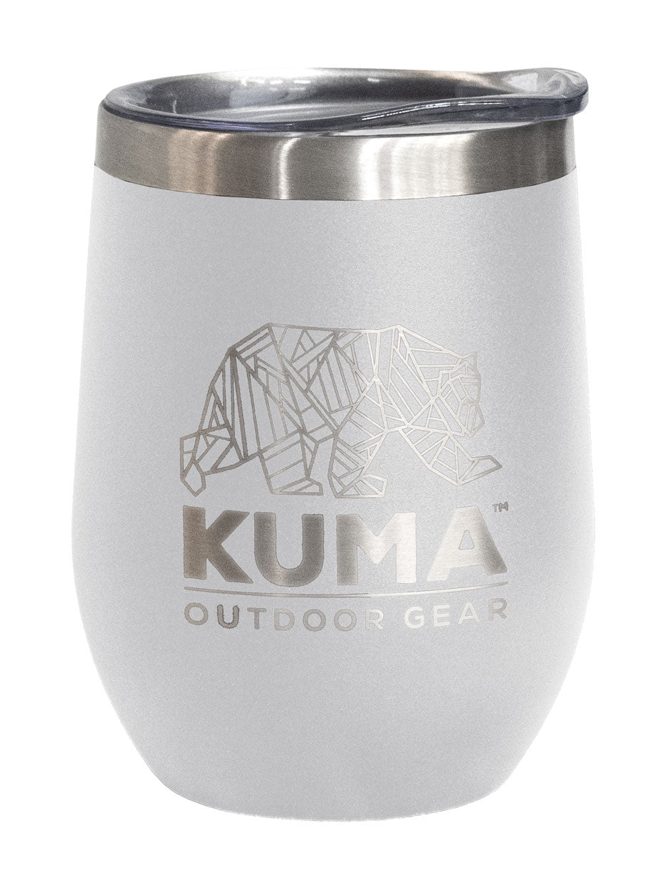 Kuma Outdoor Gear KM-WT-WH Wine Tumbler White - 12 Oz