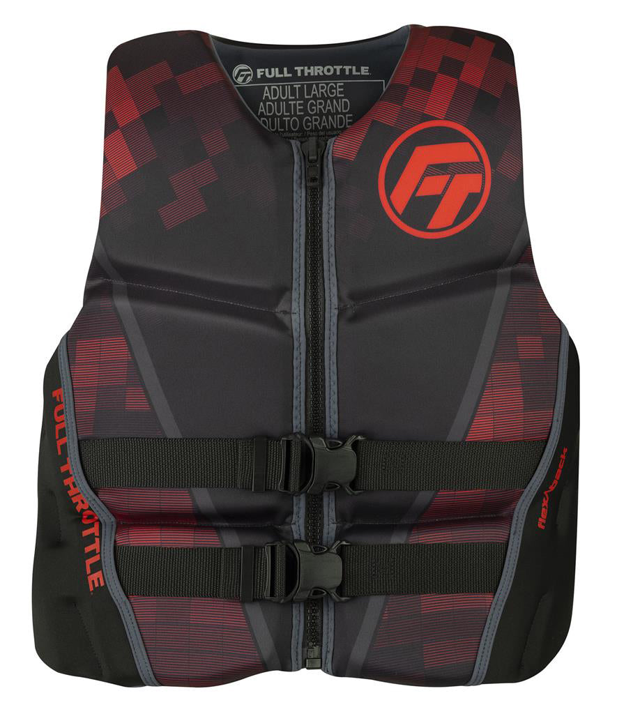 Full Throttle 142500-100-020-22 Men's Rapid-Dry Flex-Back Life Jacket - Small, Red