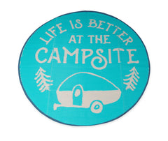Camco 42835 LIBATC Outdoor Mat - 6' Round, Logo Print