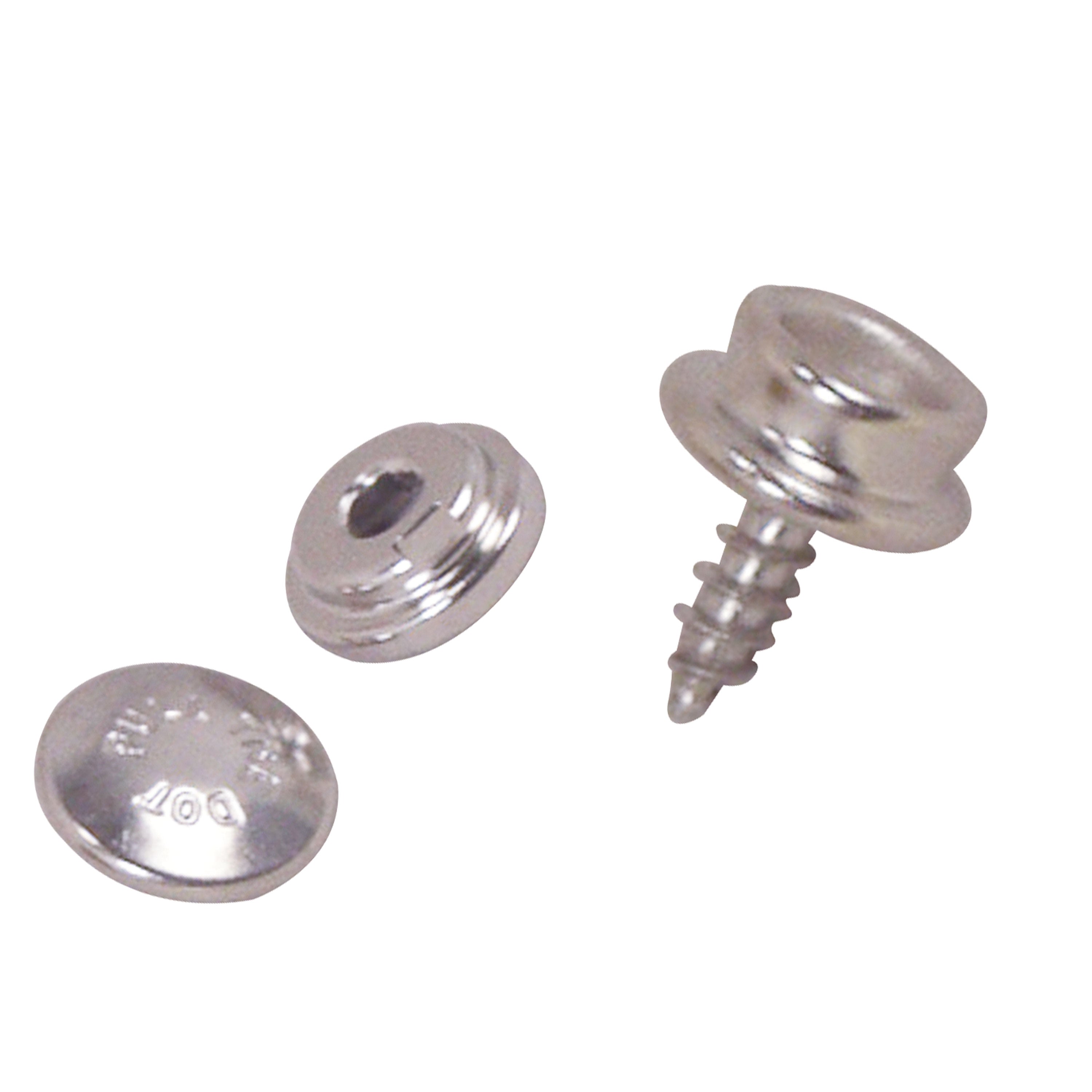 Taylor Made 116402 "One-Way" Snaps on Wood Screw - Male, Pack of 100
