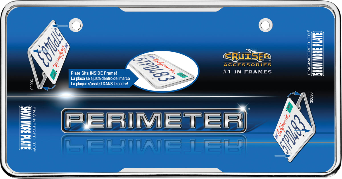 Cruiser Accessories 30630 License Plate Frame - Perimeter, Chrome