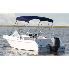 Carver A5481TB-5 Fully Assembled 3-Bow Round Tube Sunbrella Bimini Complete Top Kit - Navy, 79" - 84" Widths