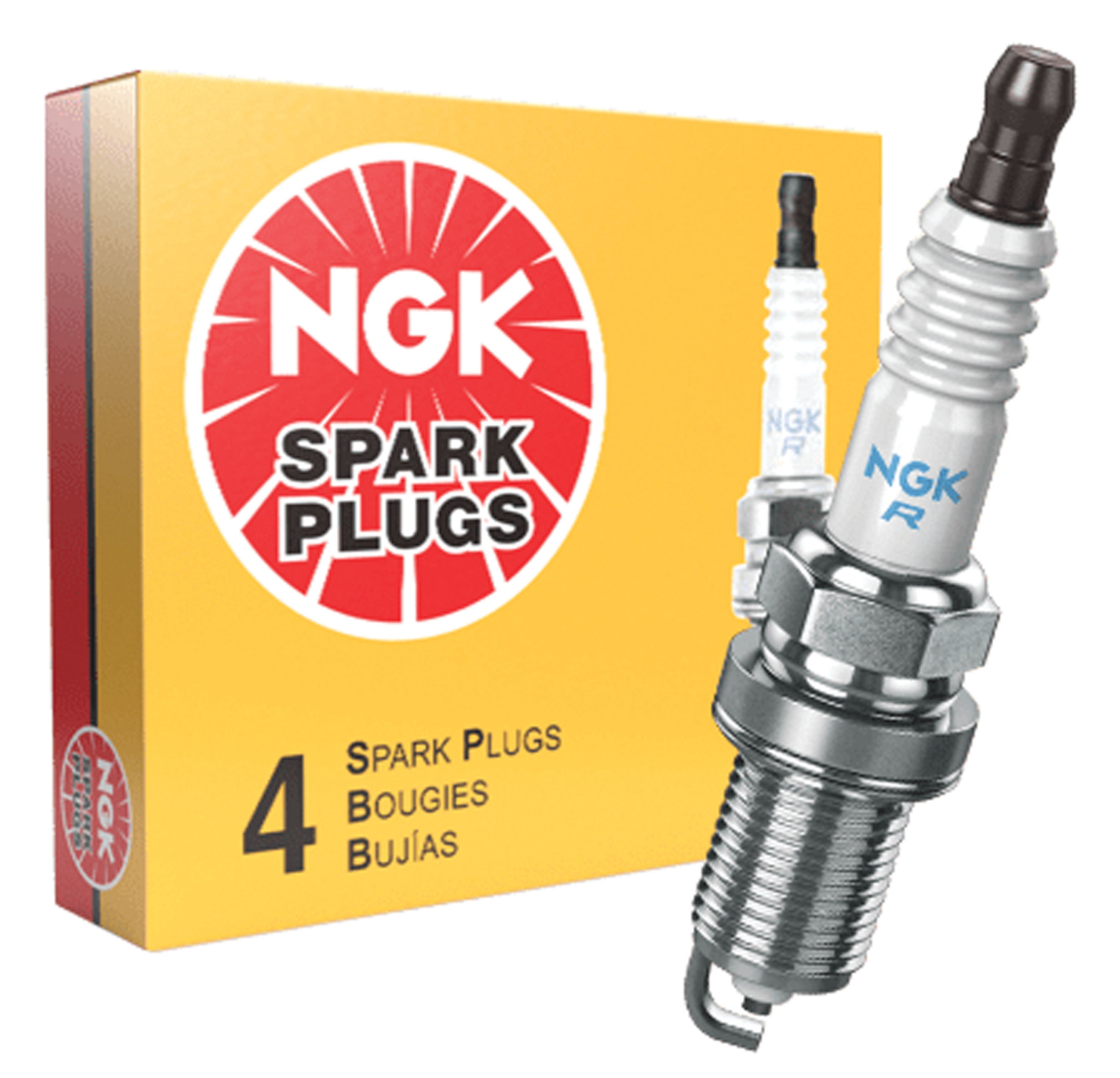 NGK 5122 Standard Spark Plug - BR7ES, 4 Pack