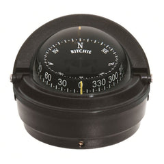 Ritchie Navigation S-87 Voyager Compass - Surface Mount, Black with Black Dial