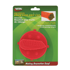 Valterra T1020-2VP Universal Drain Hose Bayonet Drip Cap - 3", Red, Carded