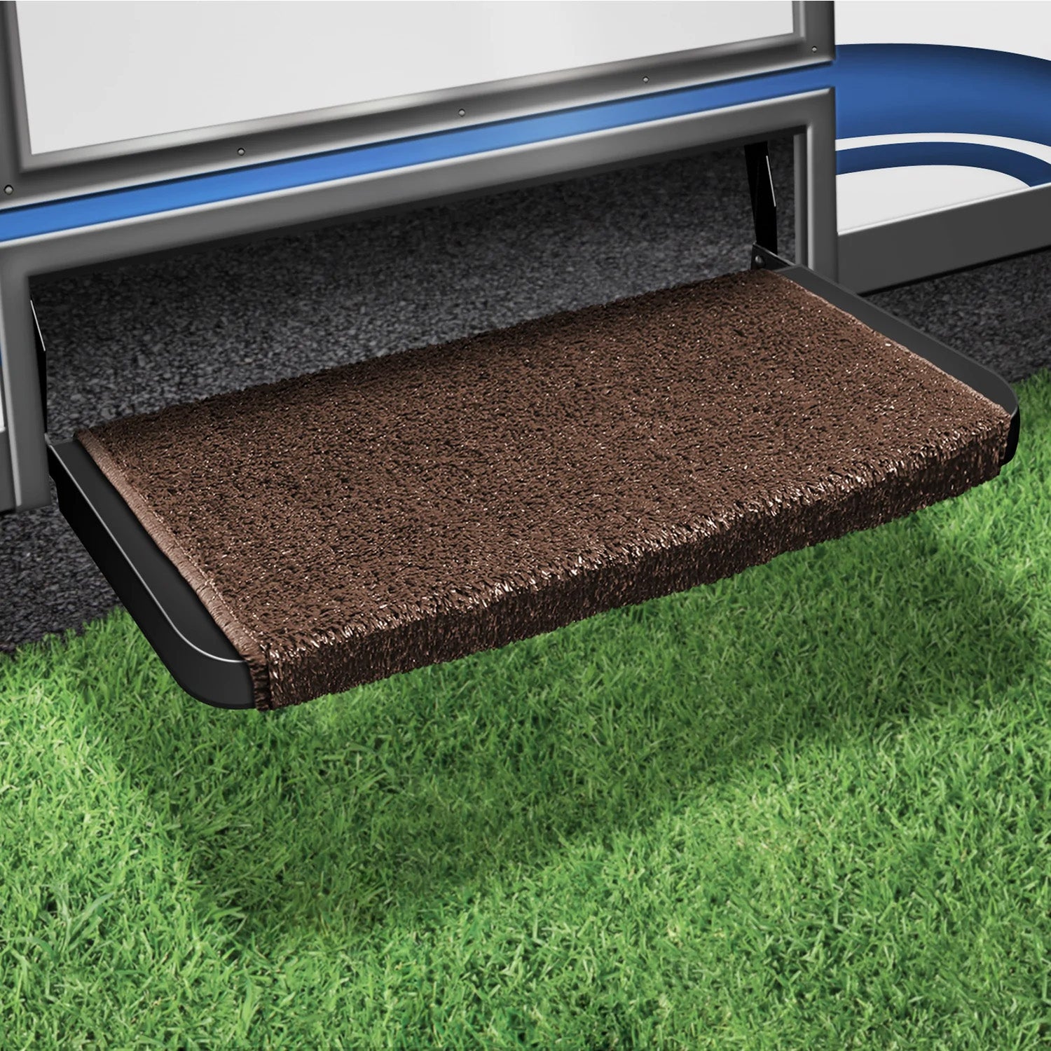 Prest-O-Fit 2-1070 Wraparound+Plus RV Step Rug - 20", Espresso