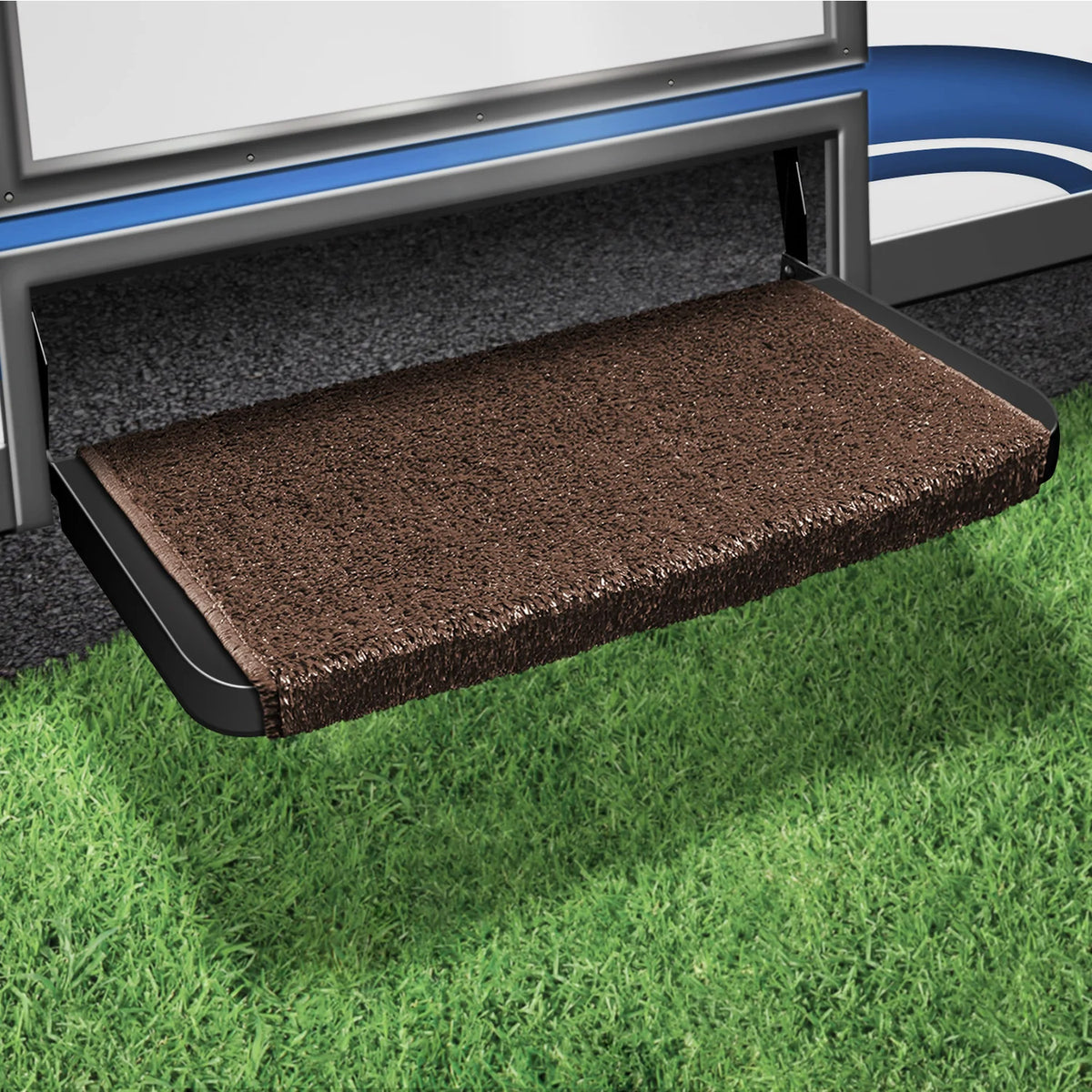 Prest-O-Fit 2-1070 Wraparound+Plus RV Step Rug - 20", Espresso