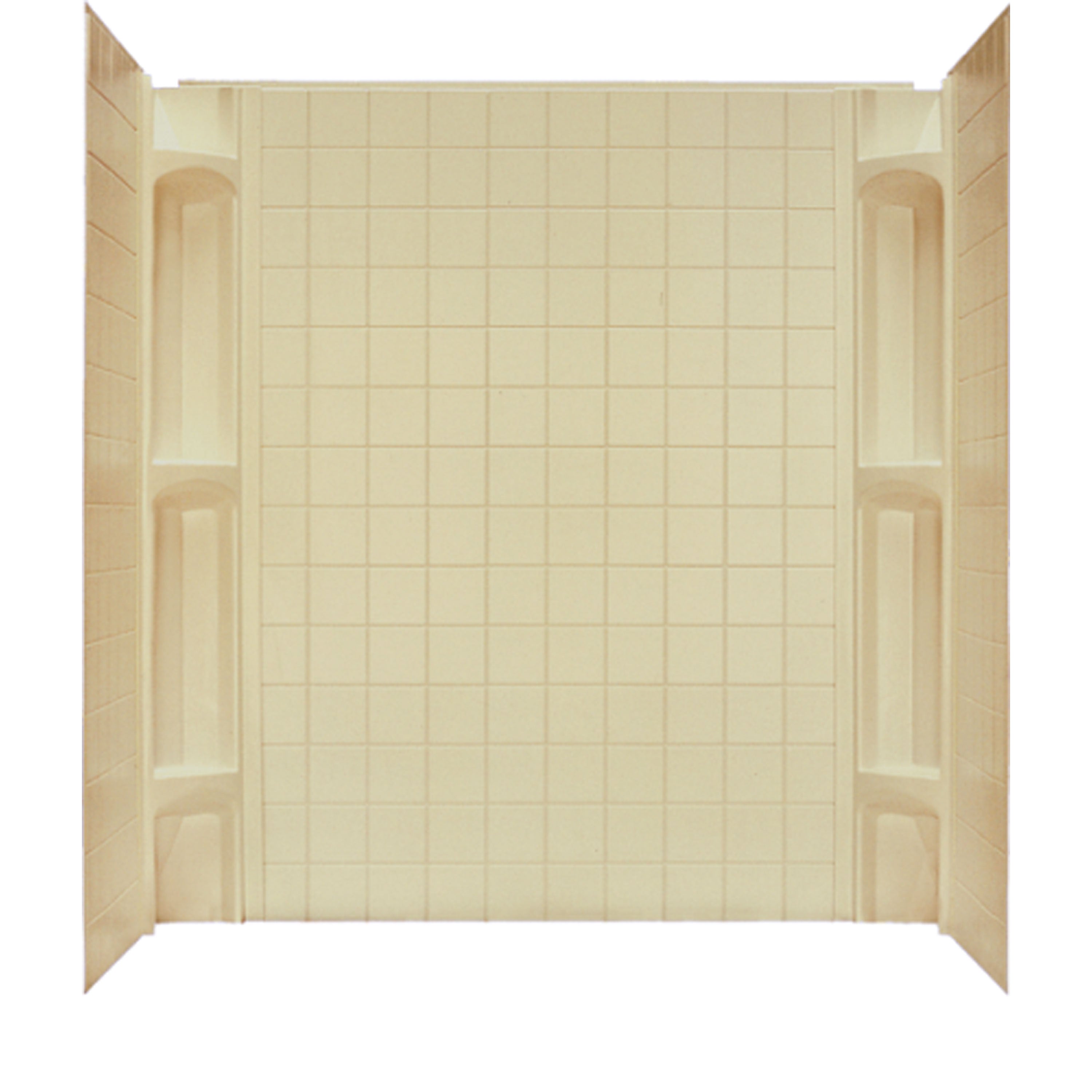 Kinro ALM-CWS27-SPK Three-Piece Tub Surround for use with Corner Caddy - 27 in. x 54 in., Almond
